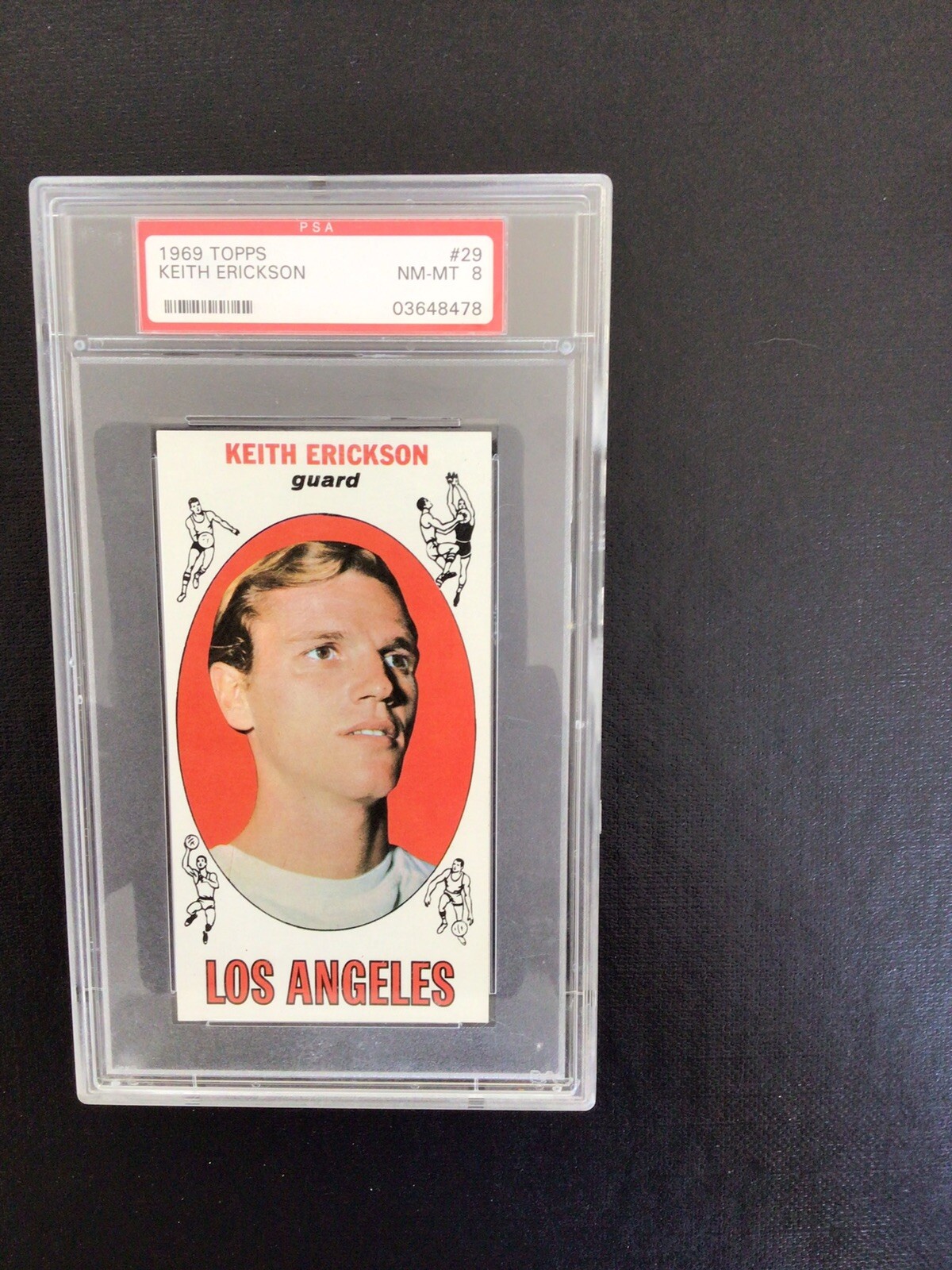 1969 Topps #29 Keith Erickson Psa 8 LA  Laker Rookie 