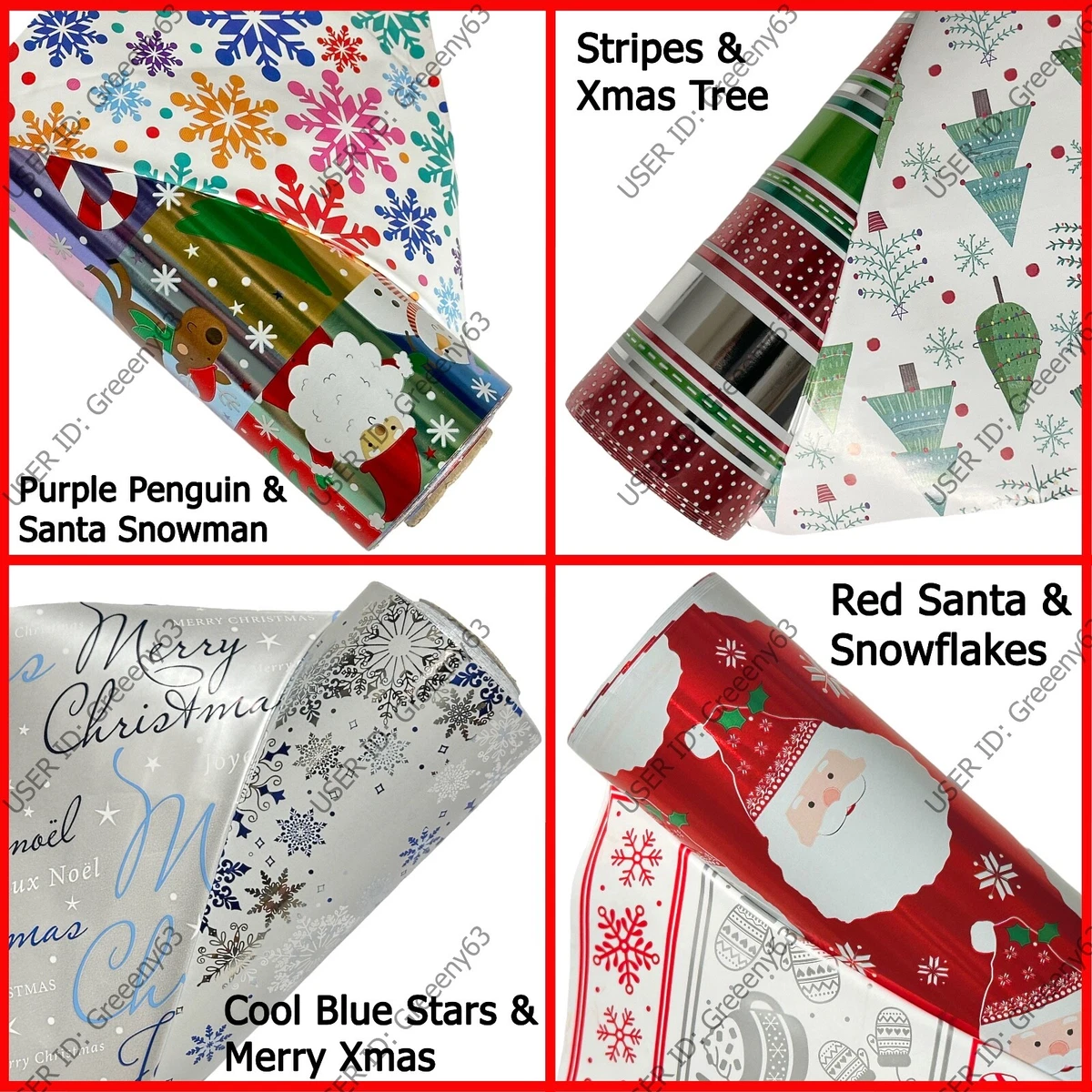 Kirkland Premium Reversible Double Sided Foil Christmas Gift
