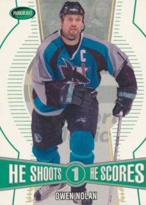 2002-03 Parkhurst He Shoots He Scores # OWEN NOLAN - San Jose Sharks