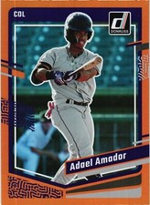 2023 Panini Donruss Baseball Holo Orange Rated Prospect Adael Amador - Rockies