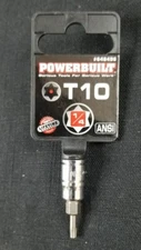 Powerbuilt 1/4 in. Drive T10 Tamper Proof Torx Bit Socket #648496