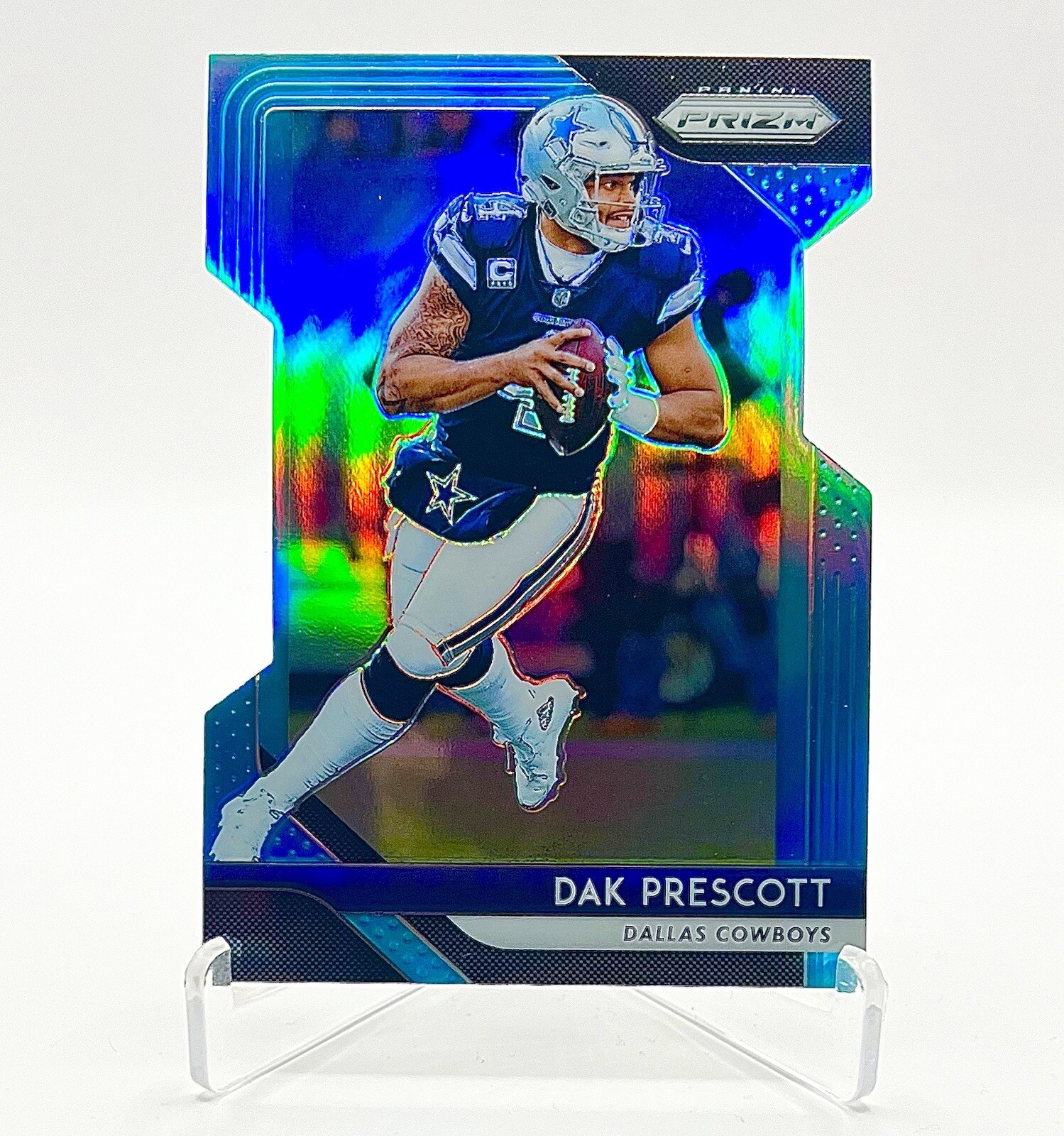2018 Prizm Dak Prescott Light Blue Die Cut #/199 Dallas Cowboys