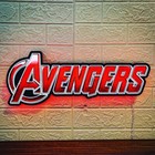 Avengers Logo LED Lightbox | Superhero Marvel Decor | Dimmable | USB powered