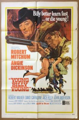 Robert Mitchum Walker YOUNG BILLY YOUNG 1969 27x41 Org Movie Poster 1763