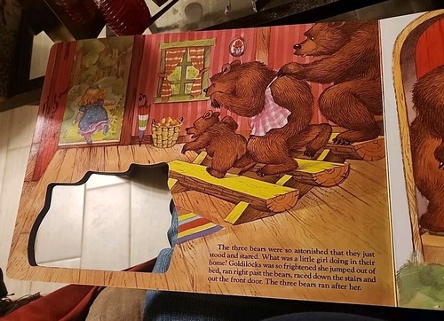 RARE Goldilocks & The Three Bears Interactive Big Book With 3 Bears Jane Resnick - Picture 9 of 24