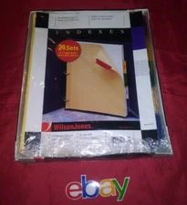 Wilson Jones 24 SETS OF 5 COLOR TAB 11X8.5 indexes BRAND New sealed PACKAGE !