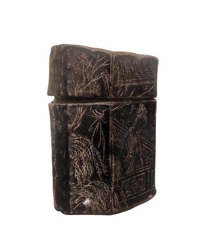 Early 20th Century Chinese Carved Leather Inrō Container / Snuff Box – 1900–1930 - Picture 3 of 10