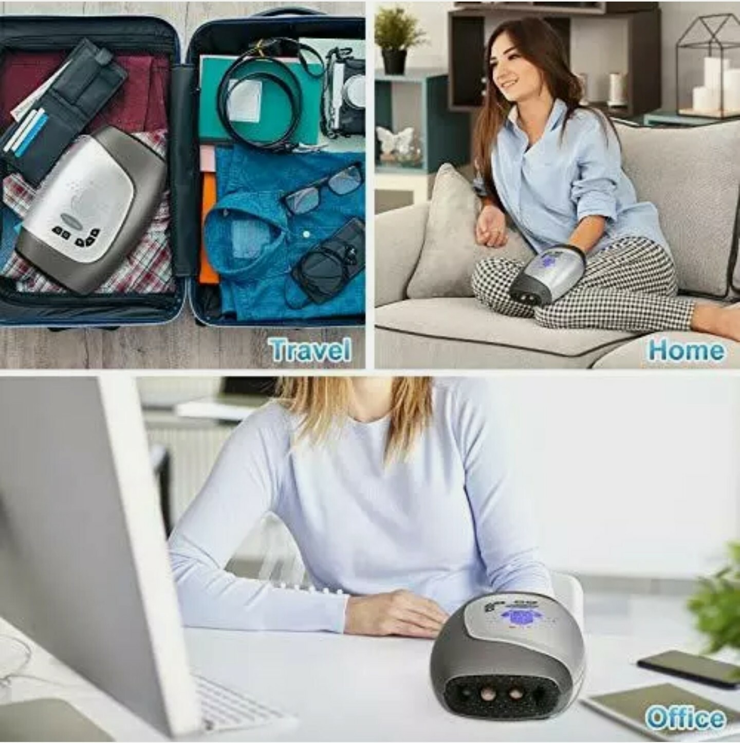 iVOLCONN Hand Massager with Heat and Compression - 3 Massage Modes & 3 Levels Pr Popularna sprzedaż, zapewnienie jakości