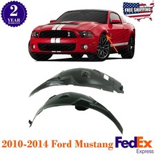 Fender Liners Splash Shields Set Front For 2010-2014 Ford Mustang