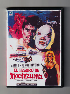 TREASURE OF MONTEZUMA (1968) SANTO in Rene Cardona Luchador flick w/English subs