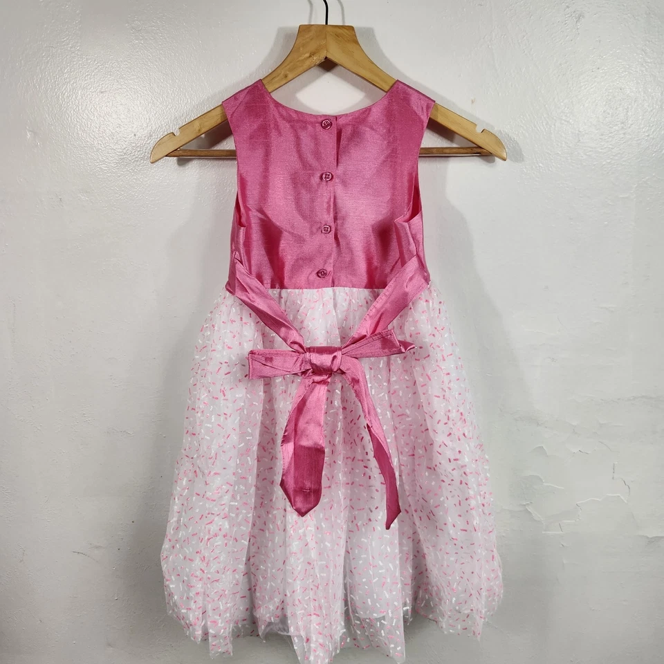 Vestido de tul rosa elegante Marmellata para niñas talla 6X Foto 2 de 4