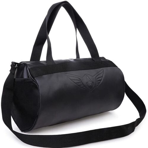 Leather Duffle Bag Adjustable Handle Color Black For Unisex - Picture 1 of 4