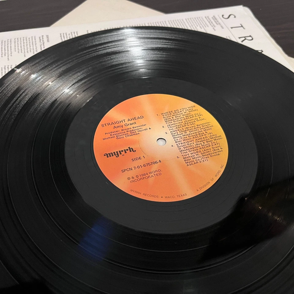 AMY GRANT - Straight Ahead (Myrrh) - 12" Vinyl Record LP - VG - Image 3 of 3
