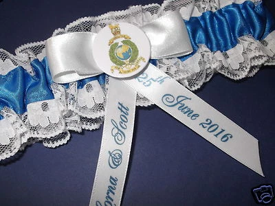Personalised ROYAL MARINES Wedding Garter supplied boxed - Image 1 of 2