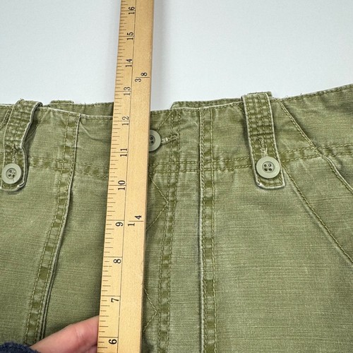 Free People High Rise Military Shorts Size 6 Moss Army Green Cargo - Picture 8 of 10