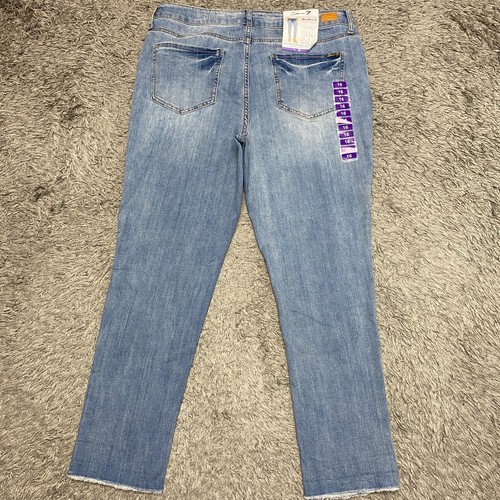 Seven 7 Jeans Damen 16 blau Denim Hochhaus Wochenende schmale Passform 36x30 Hose neu mit Etikett - Bild 4 von 24