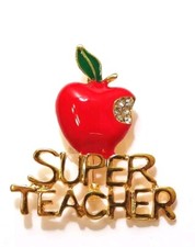 Teacher Appreciation SUPER TEACHER Red Apple ...