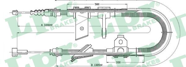 LPR C0022B Cable, Parking Brake For Alfa Romeo Lancia-image