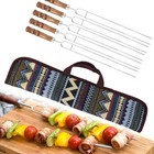 <!--F#f_0-->U-shaped Barbecue Skewers Stainless Steel Double Prongs BBQ Shish Kebab Camping<!--F/-->