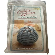 CREATIVE WOMAN Kit of the Month Club Woven Potpourri Basket Kit Blue Vintage