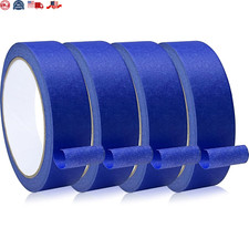 4 Rolls Blue Painters Tape, Masking Tape, Painter'S Tape, Painting Tape with Mul