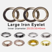 Iron Buckle Eyelet with Washer Leather Craft Repair Grommet 20mm/25mm/30mm/40mm