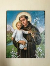 Quadro Pannello in Legno Stampa Sant' Antonio da Padova