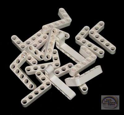 LEGO Technic - 15 x 'L' Studless Beams - 5x3 - White - Liftarms - New, (32526)