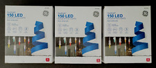 GE Staybright 150 LED Icicle-Style Lights, Multi Color / White Wire  3 Boxes 