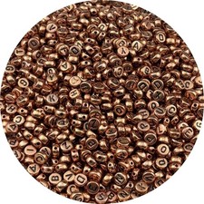 1000pcs Gold Round Letter Beads 4x7mm Acrylic Alphabet Spacer Beads for Jewelry