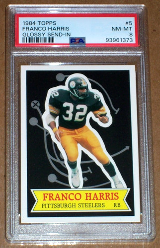 Franco Harris #5 1984 Topps Glossy Send in card