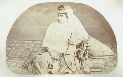 FOTO TÜRKEI Ca 1890 Osmanisches Reich Haremsfrau mit Wasserpfeife