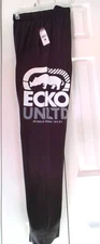 Ecko Unlimited Men's Jogger Pants Sz L NEW RHINO LOGO Black Pockets WAS  $58.00