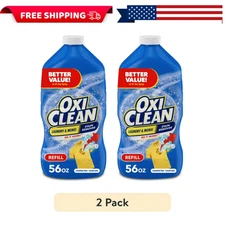 OxiClean Laundry Stain Remover Refill, 56 fl oz Free shipping ( 2 PACK )