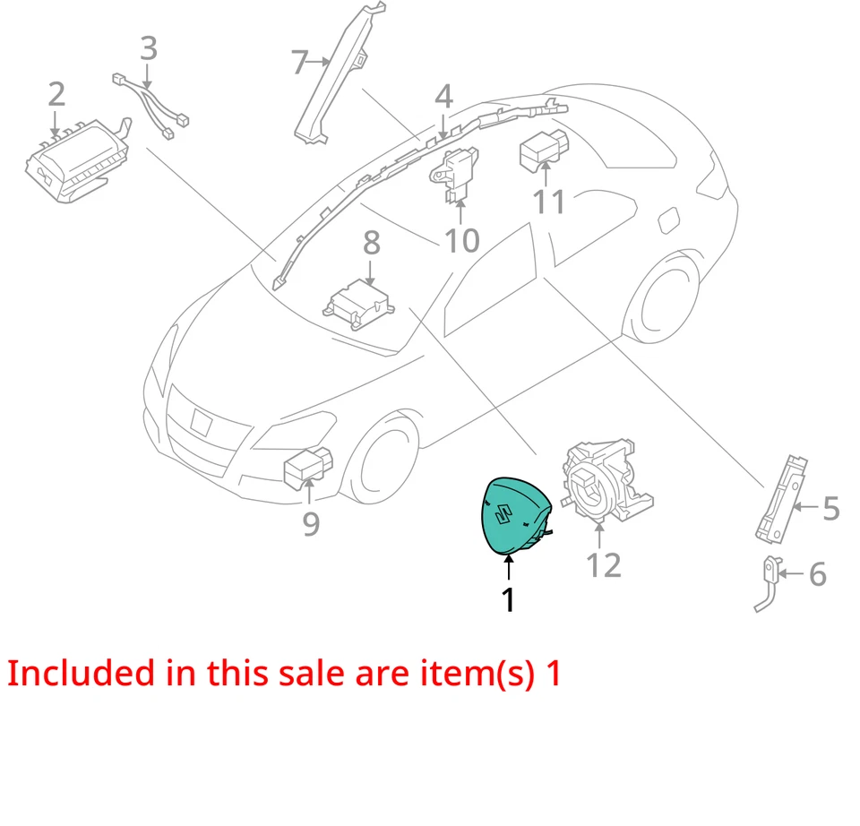 Airbag volante conductor Suzuki Kizashi LH 2010-2013 OEM Foto 4 de 4