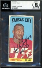 Bobby Bell Beckett BAS Signed 1965 Topps SP Autograph