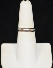 Sterling Silver Simple Smooth Band Ring SZ 6.75 FMD761