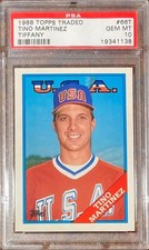 1988 TOPPS TRADED TIFFANY TINO MARTINEZ #66T PSA 10 GEM MINT RC ROOKIE