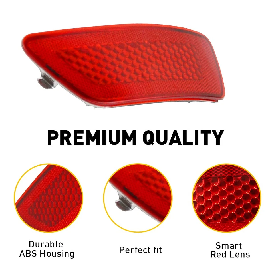 2 conjuntos para 2011-16 Dodge Journey R/T para-choque traseiro direito refletor tampa de luz acabamento - Imagem 3 de 4