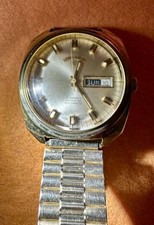 Lord Elgin Day Date Automatic Yellow Gold Plated Watch Case and Band 1970’s
