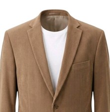 Lauren Ralph Lauren Blazer Mens 48R Brown Corduroy Wood Buttons Sport Jacket