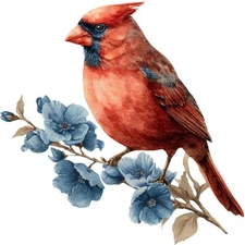 30 Custom Watercolor Cardinal Personalized Address Labels