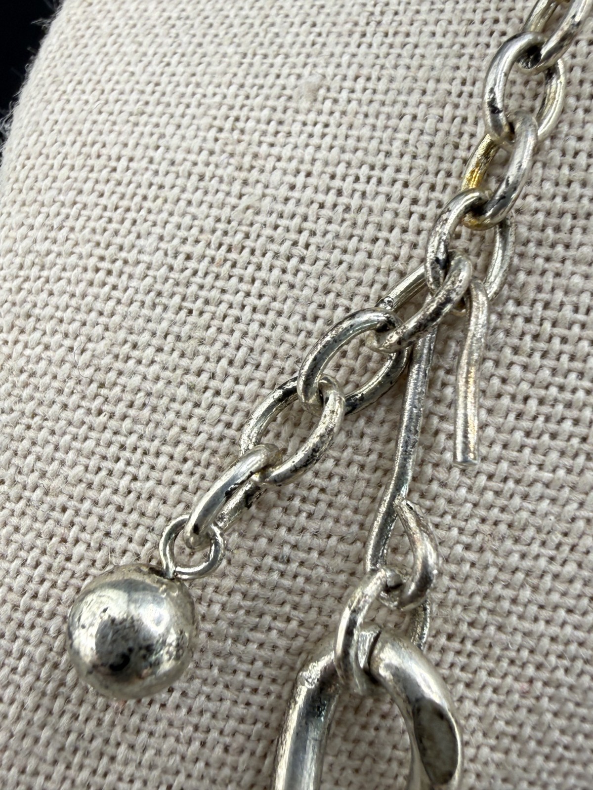 Leaf Statement Necklace Rhinestones Silver Tone 2… - image 6