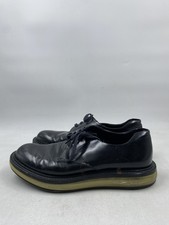 Prada Black Leather Chunky Platform Derby Dress Shoes Men's Size 7.5 COA