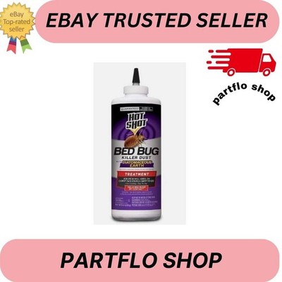 Hot Shot Bed Bug and Flea Killer Dust with Diatomaceous Earth - 8-ounces