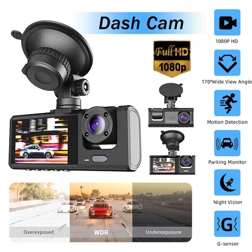 1080P G-Sensor Car Dash Cam Recorder Dual Lens DVR Camera Video Night Vision UK - Picture 2 of 15