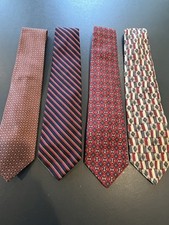 Lot of 4 JoS A Bank Executive Collection Silk Ties - Neck Tie - See photos