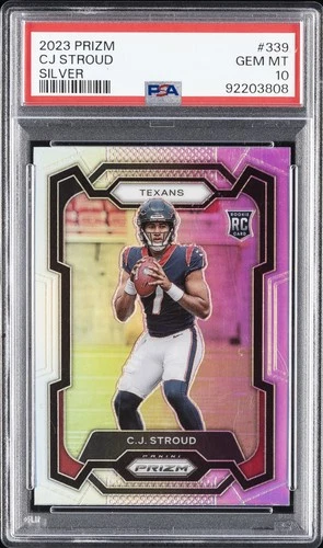 2023 PANINI PRIZM SILVER PRIZM #339 CJ STROUD ROOKIE RC PSA 10