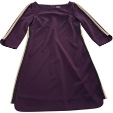 Vince Camuto Dress Womens 6 Purple Mod Colorblock Career Office