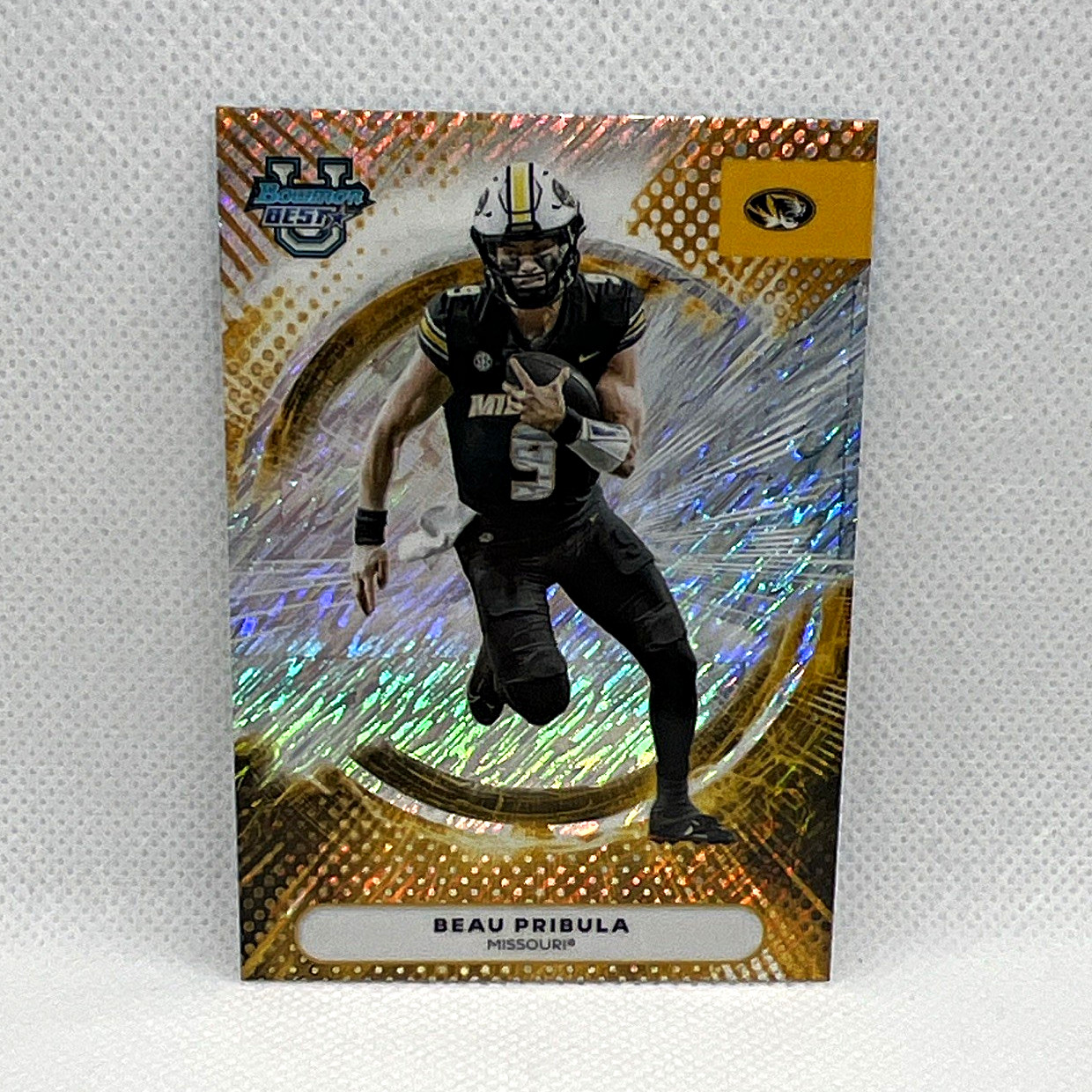 Topps 2025 Bowman's Best University Beau Pribula Shimmer Missouri Tigers